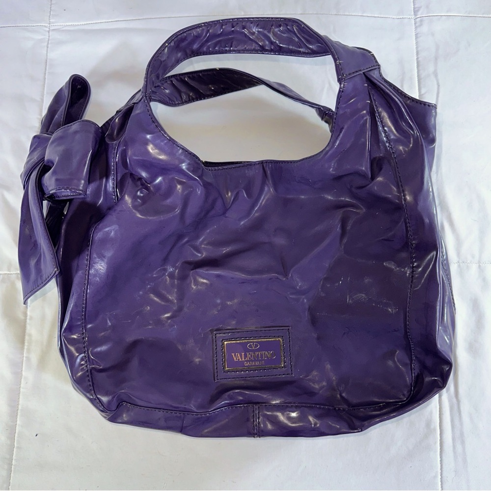 Valentino Garavani Bow Nuage Handbag Deep Purple